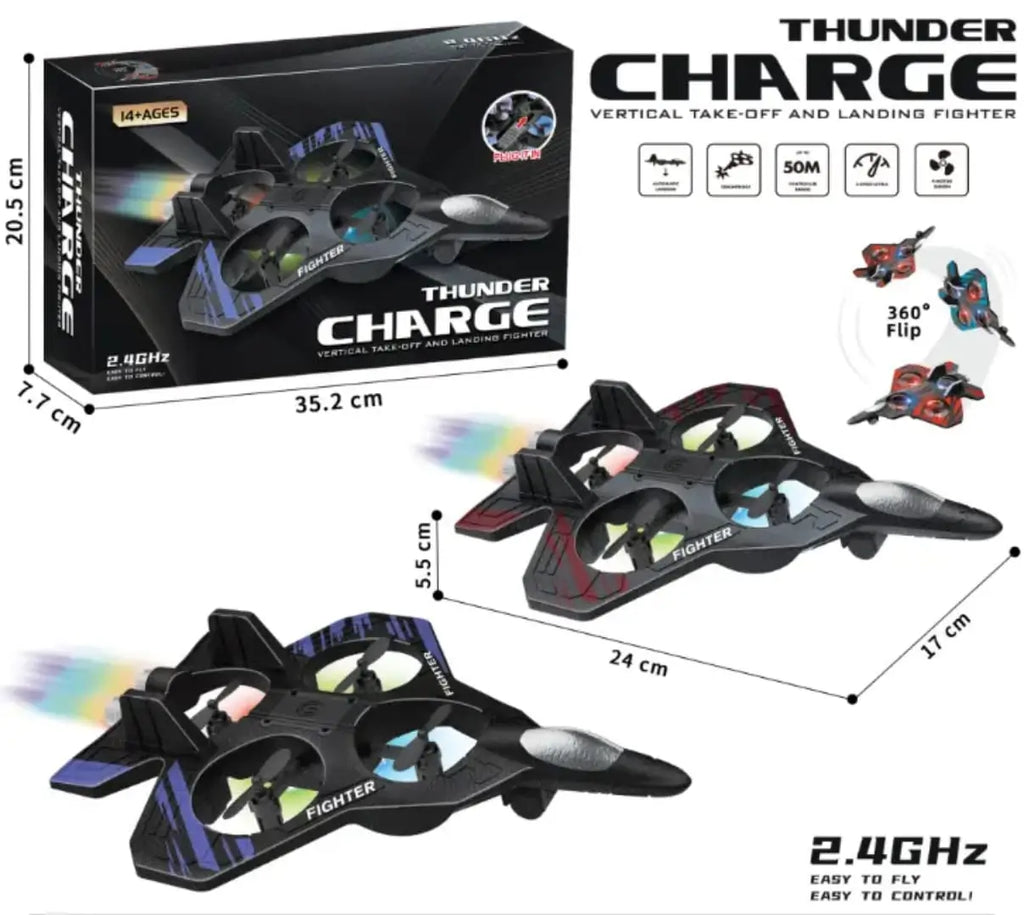 Thunder Charge RC Fighter Jet – 2.4G Remote Control Toy