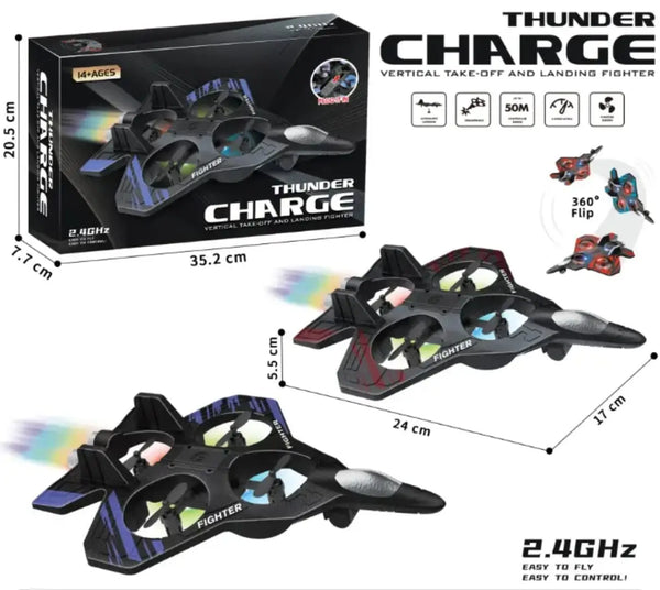 Thunder Charge RC Fighter Jet – 2.4G Remote Control Toy