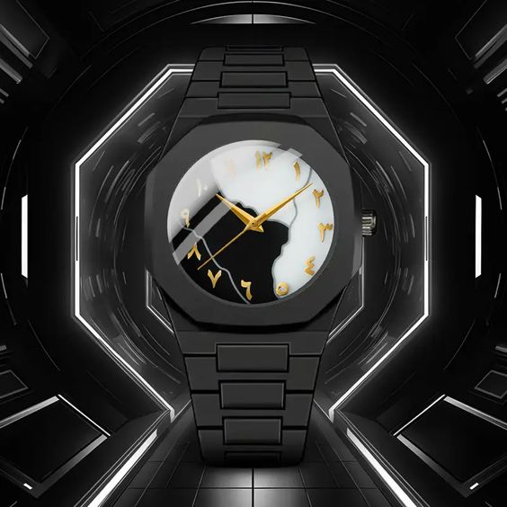 Aura Black Marble Luxury Analog Watch – Premium Black Stone Design