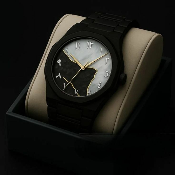 Aura Black Marble Luxury Analog Watch – Premium Black Stone Design