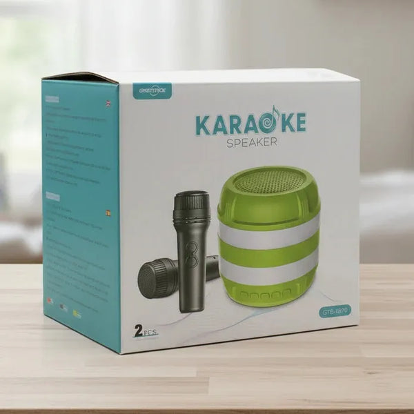 Karaoke Speaker – Portable Bluetooth Wireless Speaker with Mic for Music & Singing