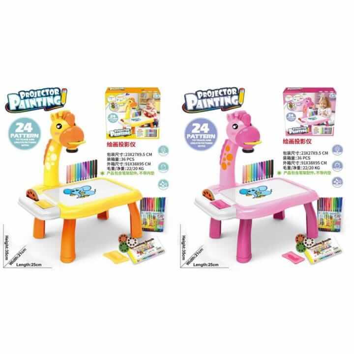 Kids Educational Projection Painting Table | LED Projector Drawing Board Toy