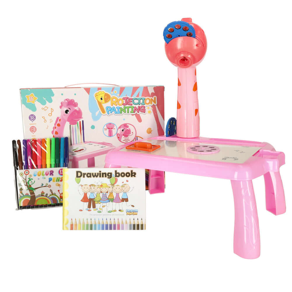 Kids Educational Projection Painting Table | LED Projector Drawing Board Toy Secondary image