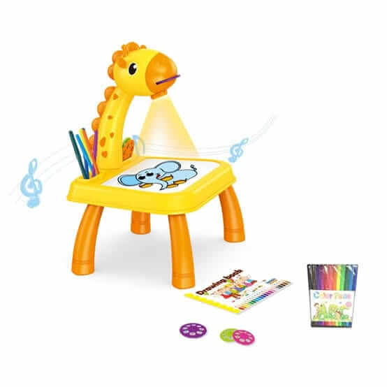 Kids Educational Projection Painting Table | LED Projector Drawing Board Toy