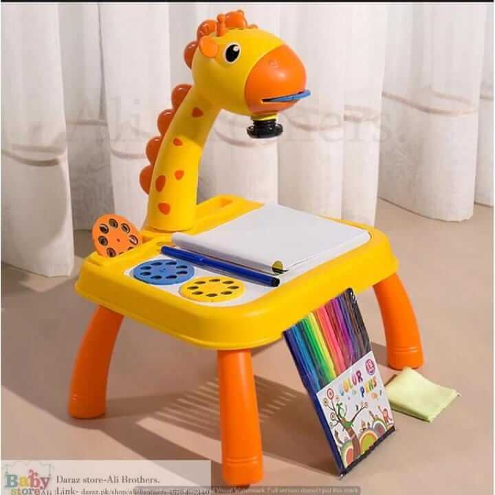 Kids Educational Projection Painting Table | LED Projector Drawing Board Toy