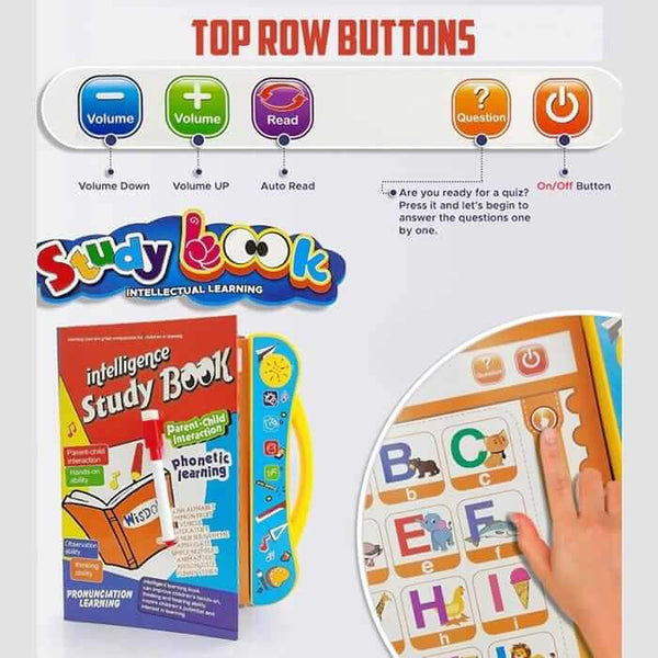 All-in-One Educational Study Book for Kids – Letters, Numbers, Animals & More