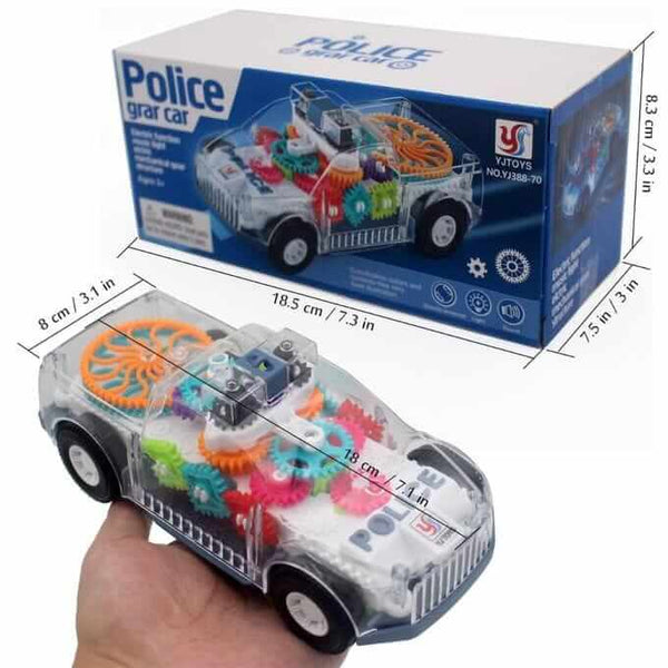 Police Gear Car Toy for Kids – Interactive Mechanical Toy Car with Lights & Sounds