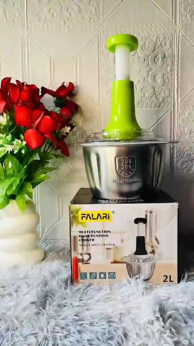Multi-Functional 2L Food Chopper – Manual Vegetable Grater & Slicer