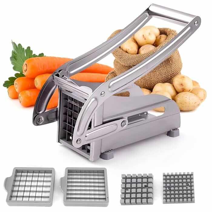Potato Chipper & French Fry Cutter – Manual Kitchen Vegetable Cutter