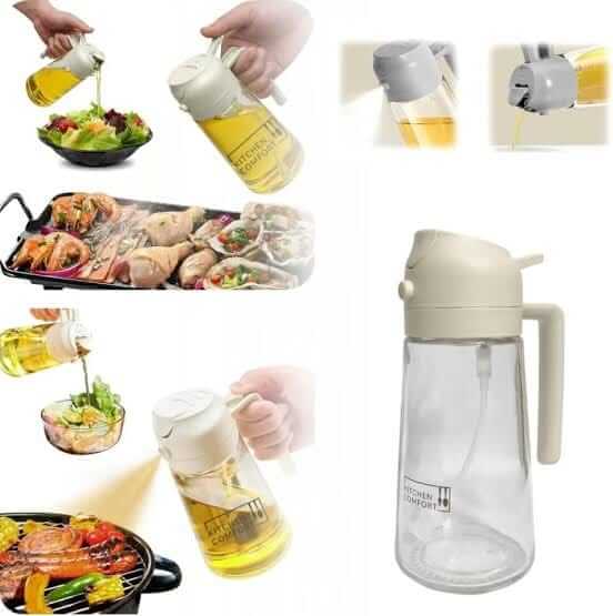 2-in-1 Sparkling Oil & Vinegar Bottle – Kitchen Pourer