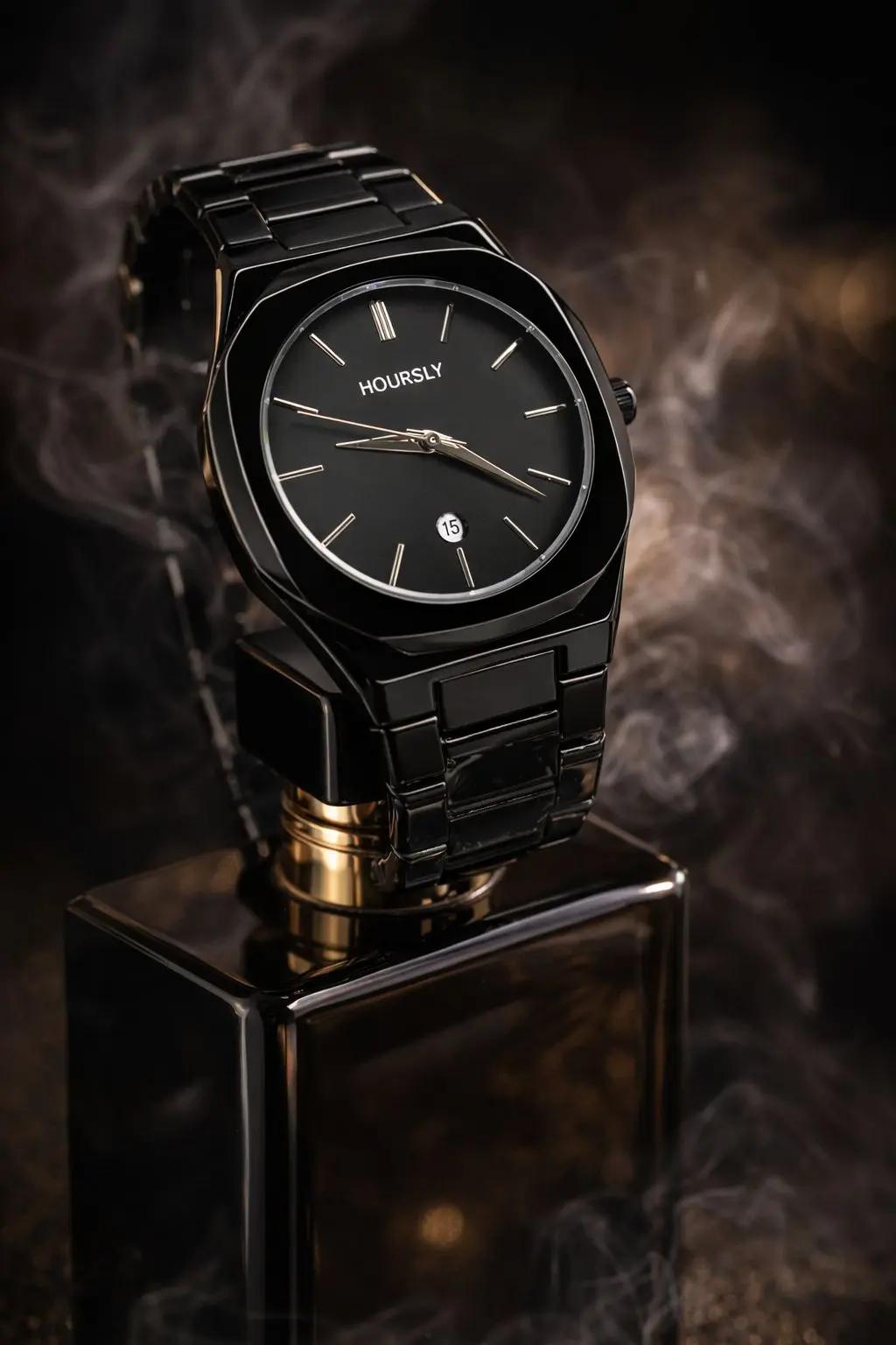 HourlyPhantom Black Watch – Premium Wear & Casual Design