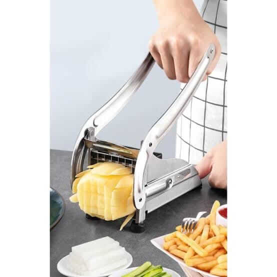 Potato Chipper & French Fry Cutter – Manual Kitchen Vegetable Cutter