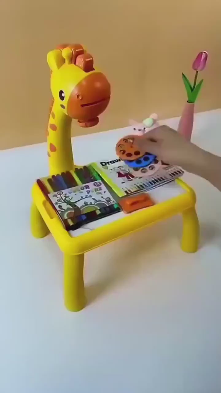 Kids Educational Projection Painting Table | LED Projector Drawing Board Toy